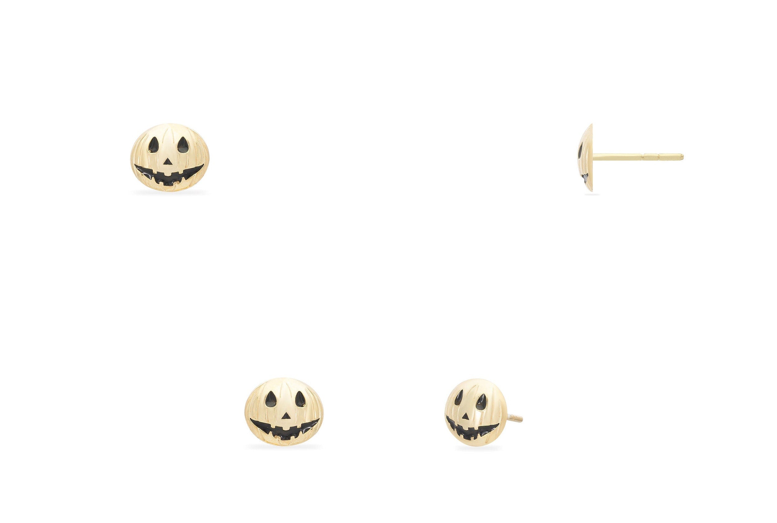 Grinning Face Halloween Stud Earrings, Cute Emoji Halloween Stud Earrings, Ghost Earrings, Pumpkin Studs Earring